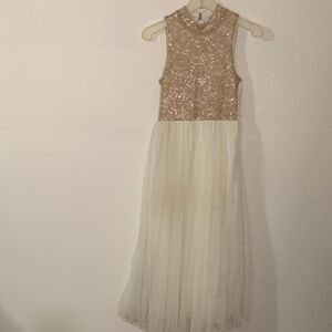 Xtraordinary Gold and Cream Formal Kids Dress